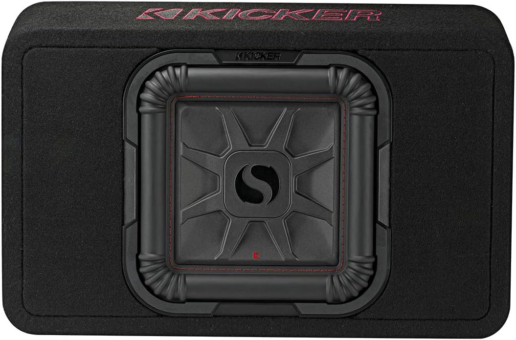 KICKER 46TL7T102 TL7T 10" (25cm) Solo-Baric Subwoofer in Thin Profile Enclosure, 2-Ohm, 500 Watt