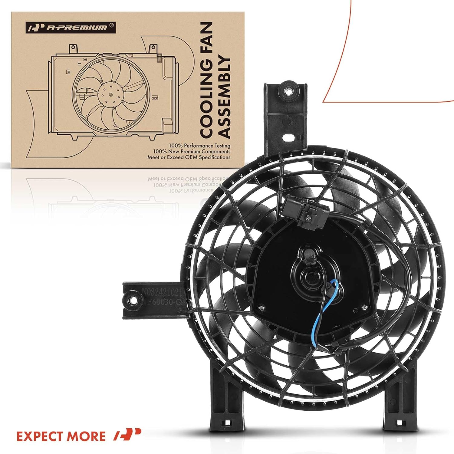 A-Premium A/C Condenser Fan Assembly Compatible with Select Lexus Models - LX470 1998 1999 2000 2001 2002, 4.7L - Replace# 8859060030