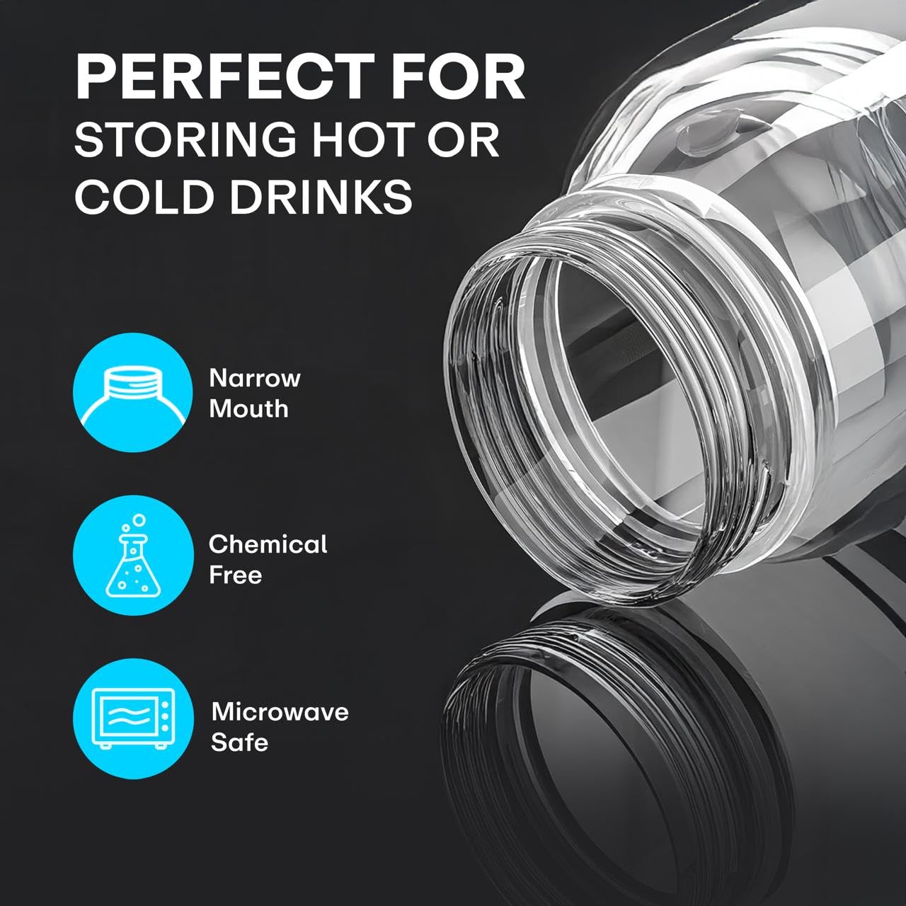 Rioware Botella de agua de vidrio de 1 litro, tapa hermética, a prueba de fugas, tapa de silicona, botellas de agua para nevera, hogar, oficina y gimnasio (rosa, paquete de 2)