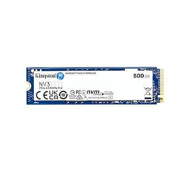 SSD Kingston NV3 500GB M.2 2280 NVMe Gen4, Rápido e Compacto para Upgrade de PC ou Notebook – SNV3S/500G