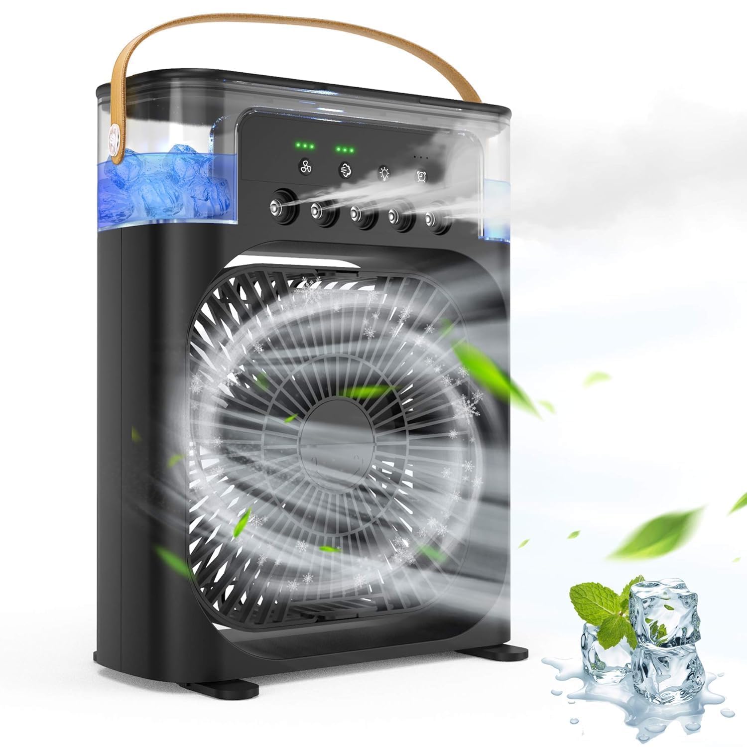 Drumstone (𝗦𝗽𝗲𝗰𝗶𝗮𝗹 𝟭𝟬 𝗬𝗲𝗮𝗿𝘀 𝗪𝗮𝗿𝗿𝗮𝗻𝘁𝘆) Mini Air Cooler With Misting Function, 3 Speed Airflow, 360 Degree Adjustable Cooling, Timer Control, Quiet Operation For Home Office Use-image-39