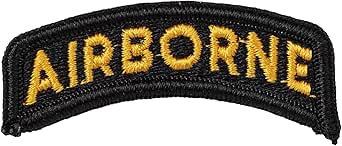Amazon.com: AGSU PATCH, Airborne rocker, Yellow on Black : Clothing ...