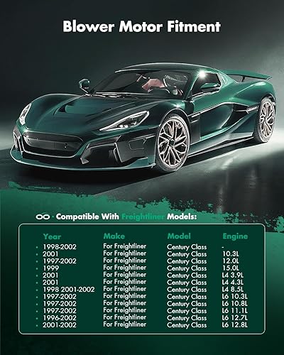 Vista 1259 de SCITOO 700188 Reemplazo del motor del ventilador HVAC con jaula de ventilador para Toyota Tacoma 2005-2015, reemplazo OE - 87103-04043, 87103-04044