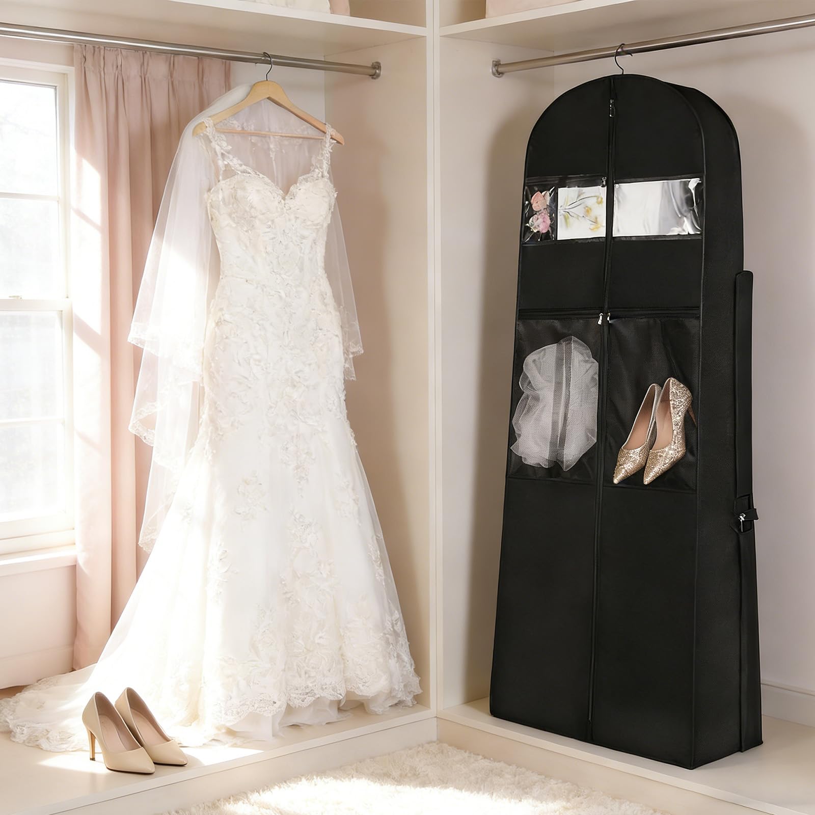 Sac pour robe de mariée 180 cm pliable housse de soirée imperméable