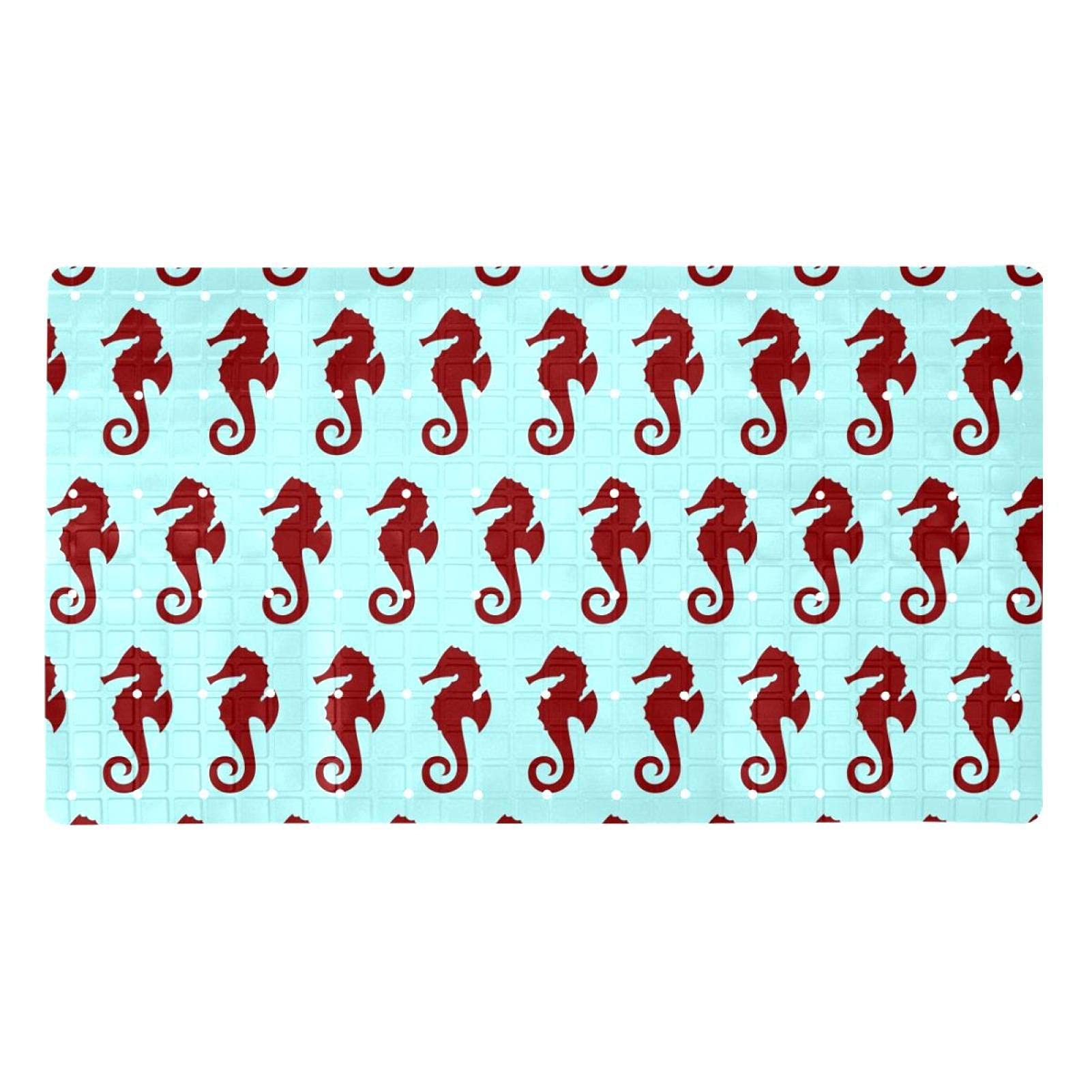 Tapis de bain antidérapant haute sécurité bleu 40 x 70 cm