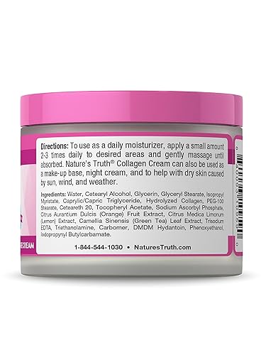 Miniatura 6 de Nature's Truth Crema de colágeno  4 onzas  Fuerza profesional  Sin parabenos ni SLS  Sin gluten  Para cara y cuerpo