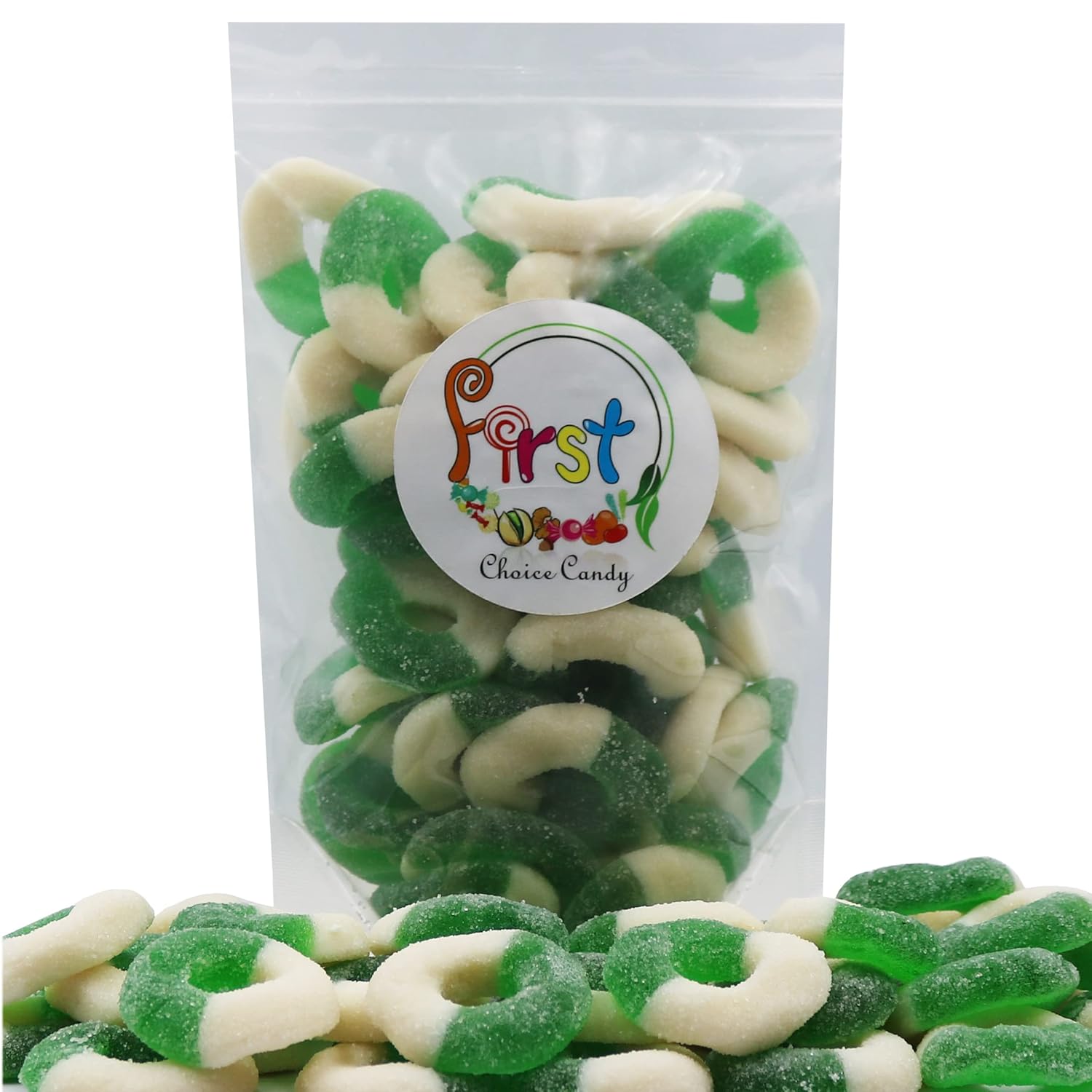 FirstChoiceCandy Gummy Rings (Green Apple, 4.5 Pound (Pack of 1))