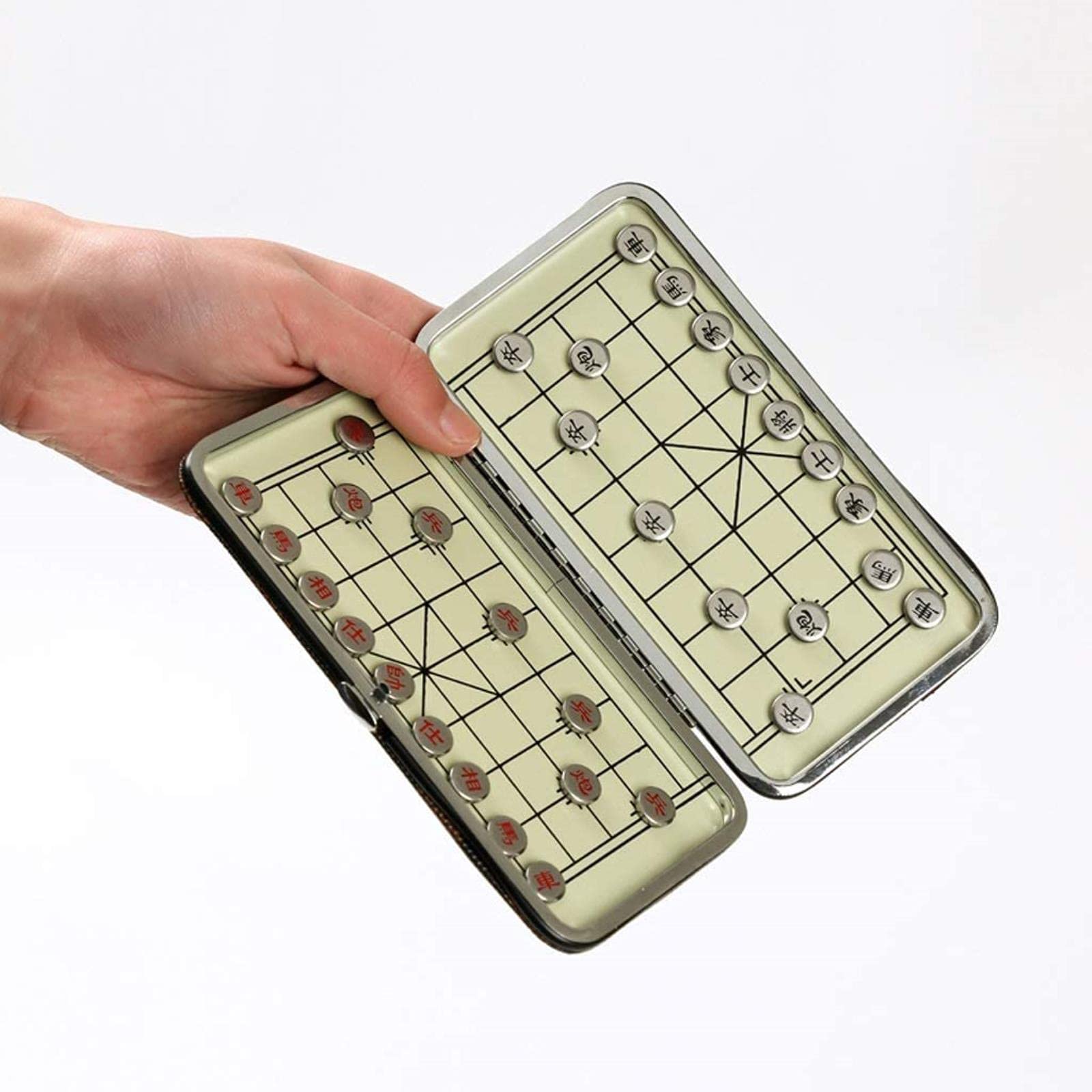 Set di scacchi cinesi, dama, giochi da tavolo in legno da viaggio Xiangqi 象棋, mini gioco magnetico