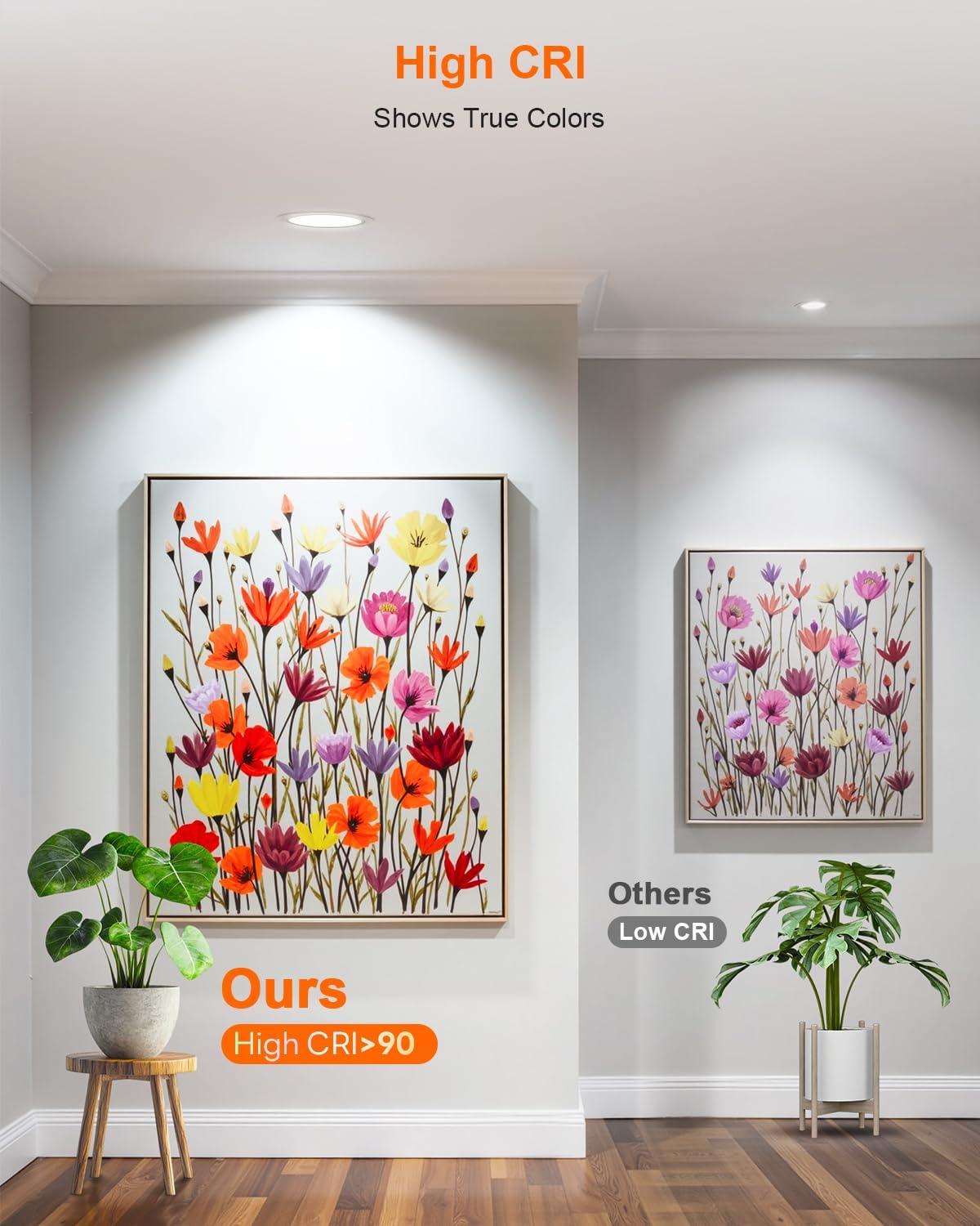 DUSKTEC LED Recessed Lighting 6 Inch - RGBCW Color Changing 13W LED Can Lights with Remote Control Retrofit Recessed Lights 1050 Lumen Dimmable Recess Light for Home Can Light for Ceiling 12 Pack