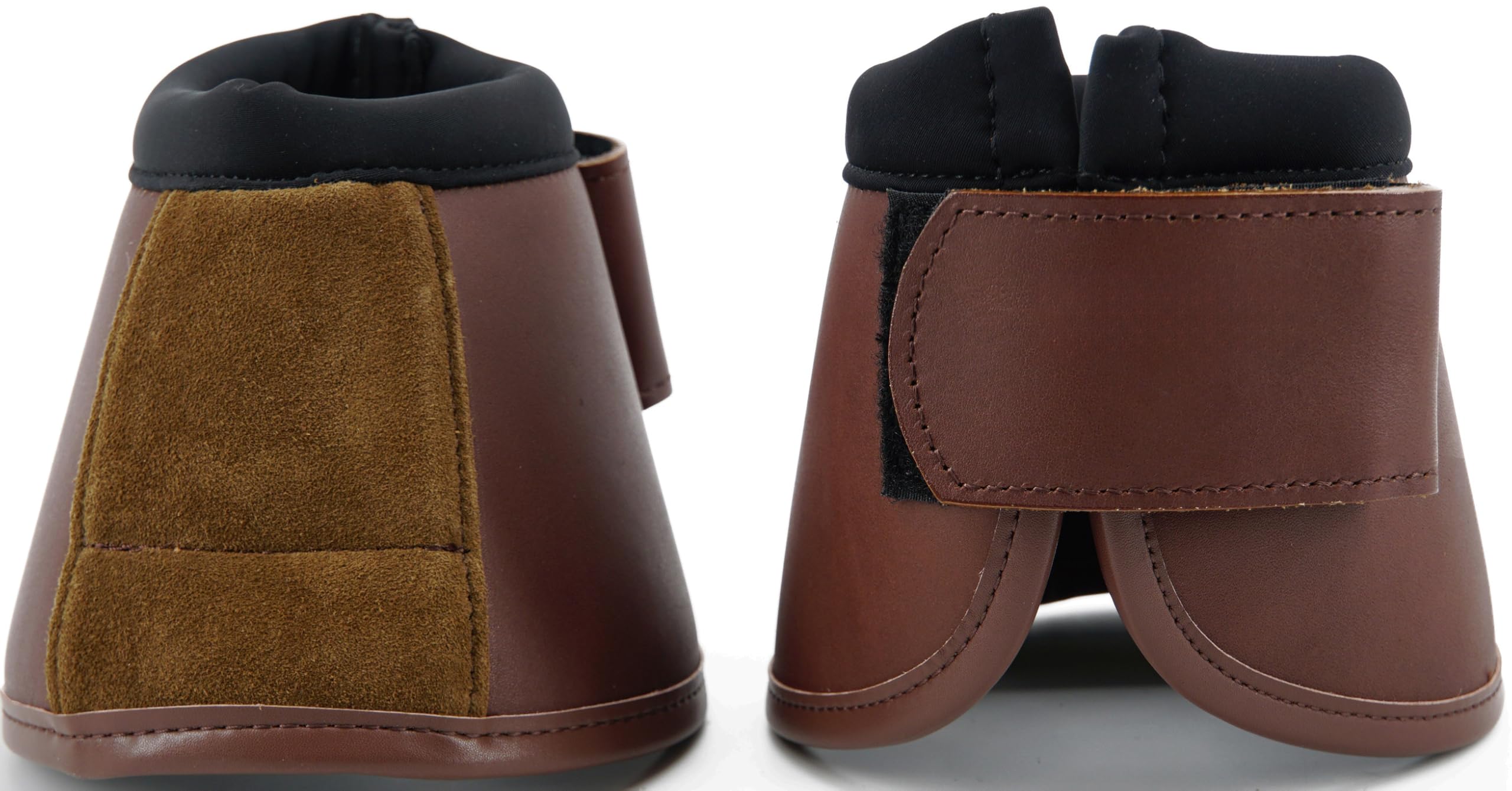 QMYBROW No Turn Bell Boots Hoof Protection,Shock Absorbing, Water-Repellent,with Anti-Spin Fastening System