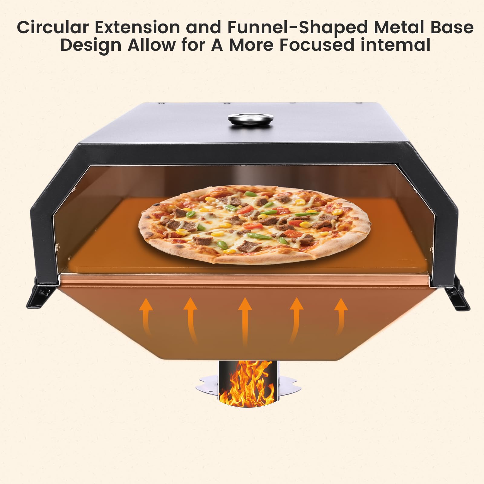 Accesorio para horno de pizza para parrilla, accesorios para horno de pizza al aire libre para Traeger, Pit Boss, Camp Chef, Z Grills, parrilla de pellets GMG, máquina de pizza desmontable y 8