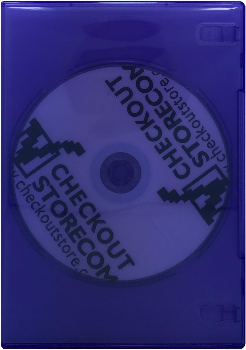 CheckOutStore (50) Premium Slimline Single 1-Disc DVD Cases 7mm (Clear Purple)