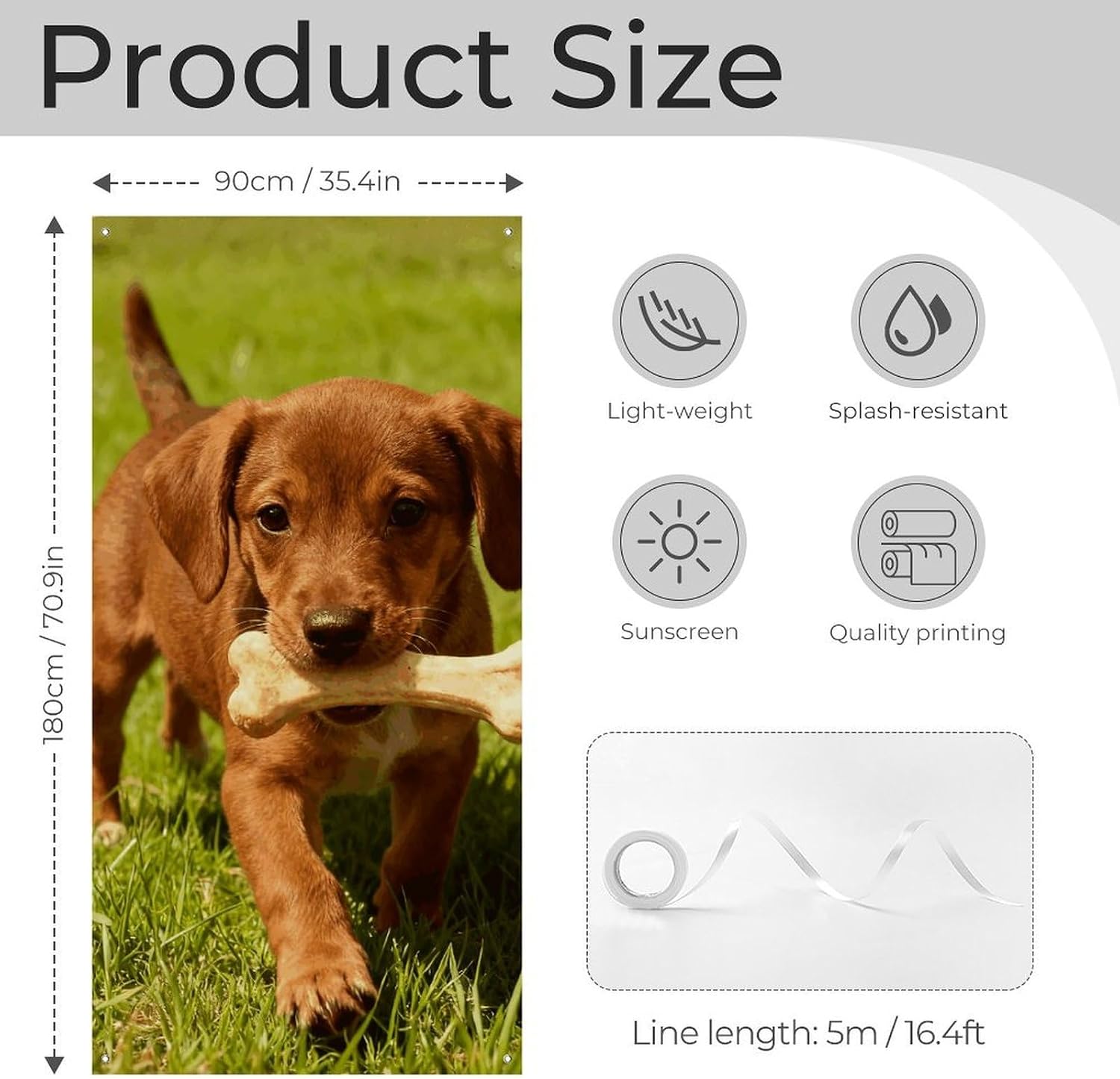 Dog And Bone Decoration Door Banner Welcome Door Cover image 2