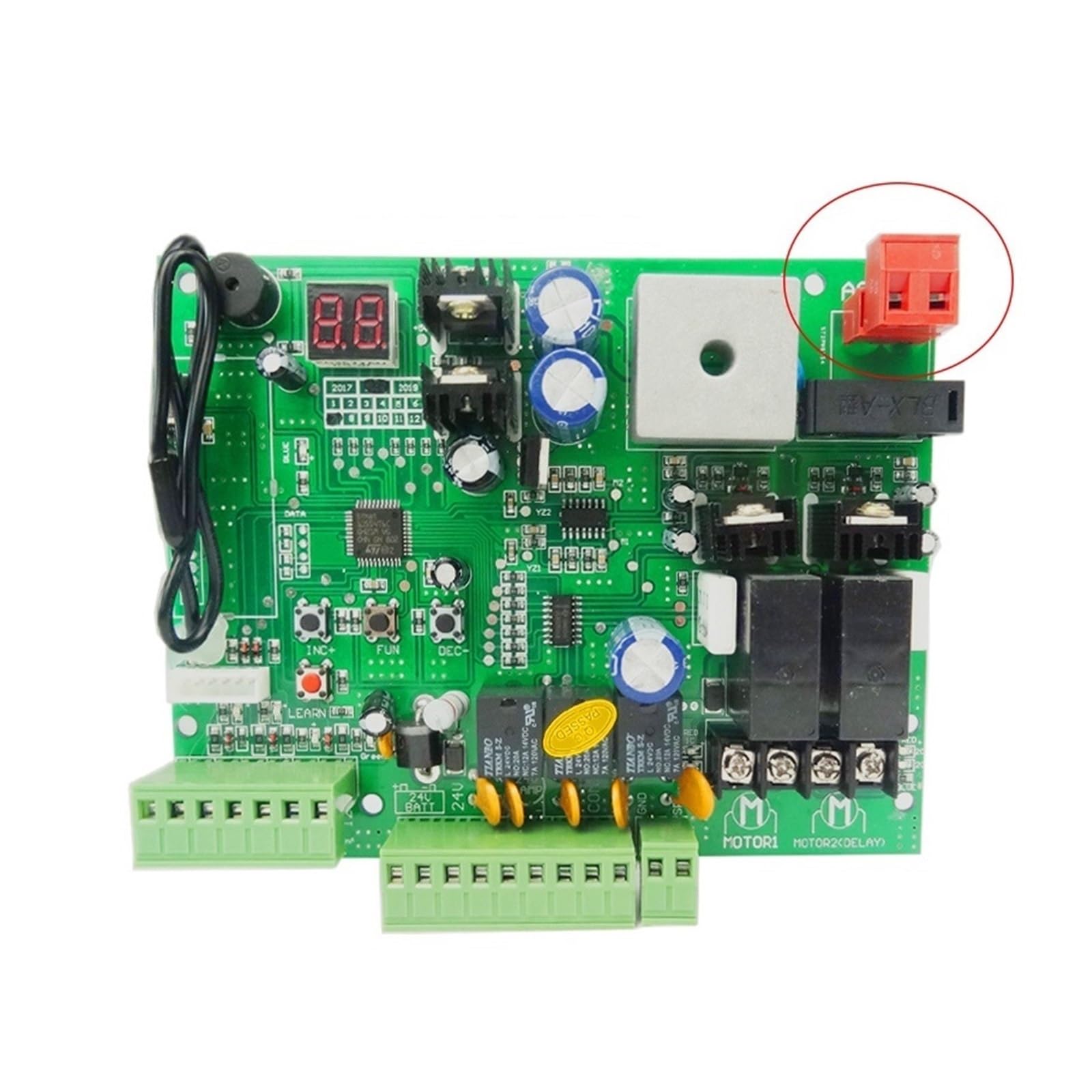 Scheda di controllo, Scheda PCB di tipo universale 12V/24V for pannello controllo automatico a doppio battente apricancello Smart Control Center for vialetto per apricancelli(2 remote 1 wifi)