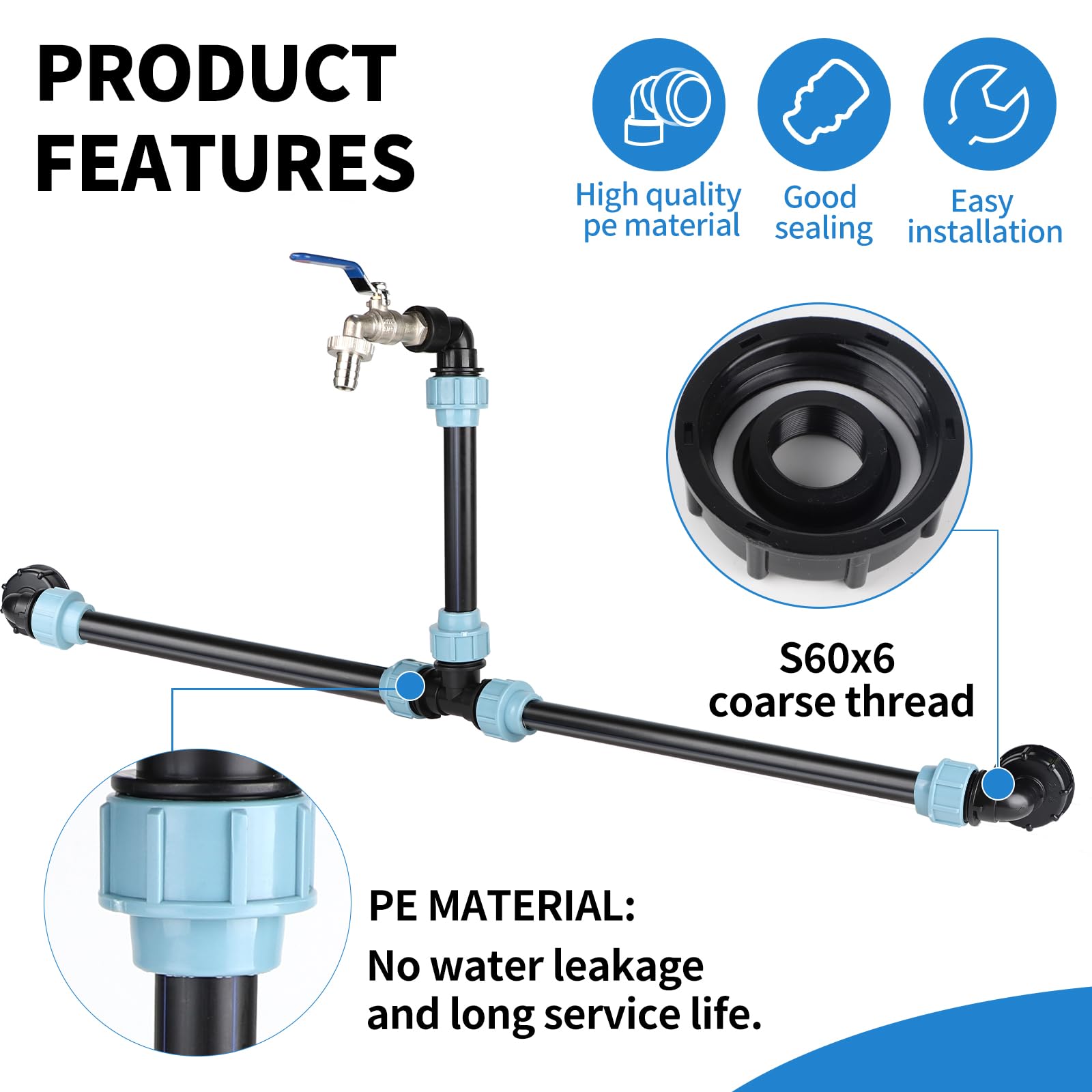 Robinets Pour Citerne De Pluie,3/4in Robinet Recuperateur