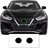 Pre-Cut Front Emblem Tint Compatible with Nissan Maxima SL SR S Sedan 2019-2023 | Precision Cut Stretchable PPF Vinyl Overlay Cover Wrap Dark Smoke (Pack of 2)