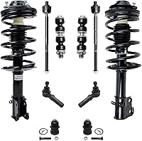 Vista 127 de Detroit Axle - Kit de puntales delanteros para Ford 2000-2004 Focus 2 puntales con muelle helicoidal 2 brazos de control inferiores con rótulas 2001