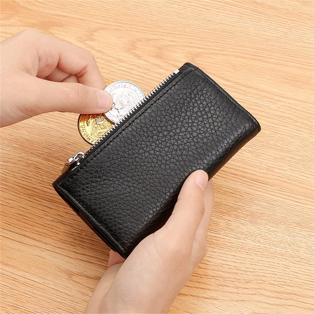 JSEIAJB Soft Leather Door Key Bag Multifunctional Loading And Unloading Key Hook Key Bag Coin Coin Purse Zipper Bag
