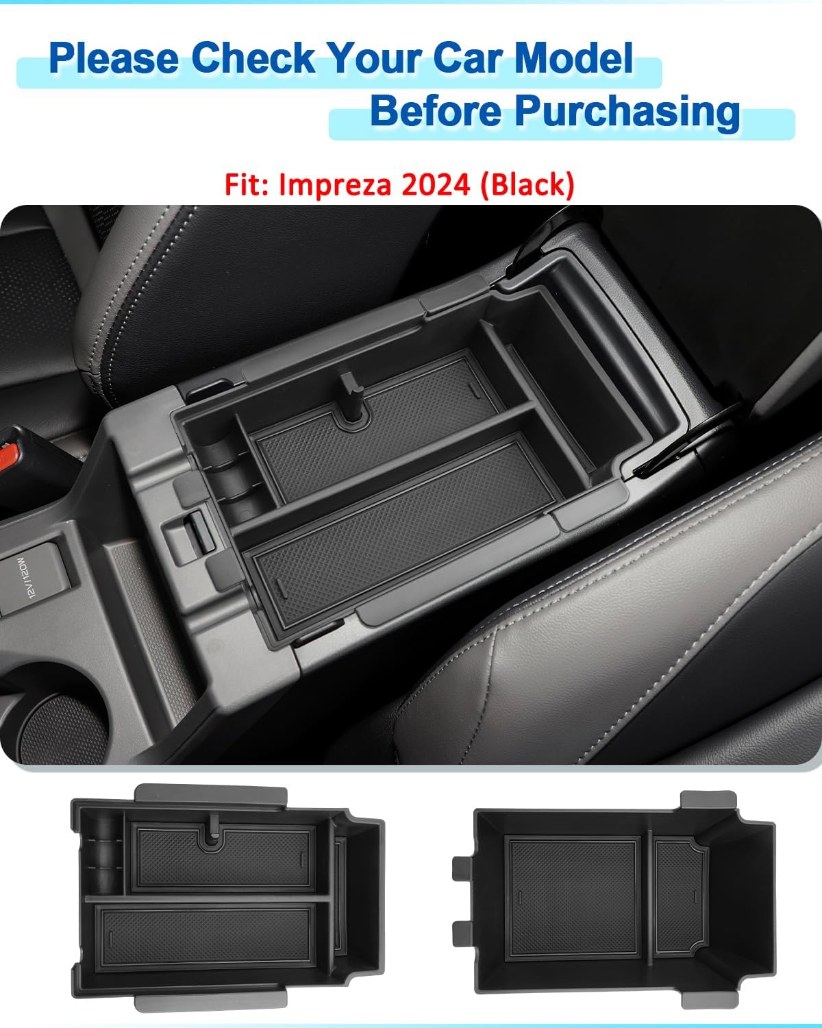 2024 2025 Crosstrek&Impreza Center Console Organizer for Subaru Impreza (Base/Sport/RS)/ Subaru Crosstrek (Base/Premium/Sport/Limited/Wilderness), 2024 Crosstrek&Impreza Accessories (2 Layer)