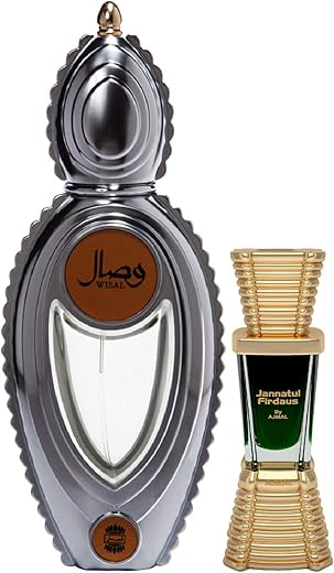 Ajmal Zeal EDP Aquatic Woody Perfume 100ml for Men and Jannatul Firdaus Concentrated Perfume Oil Oriental Alcohol-free Attar 10ml for Unisex