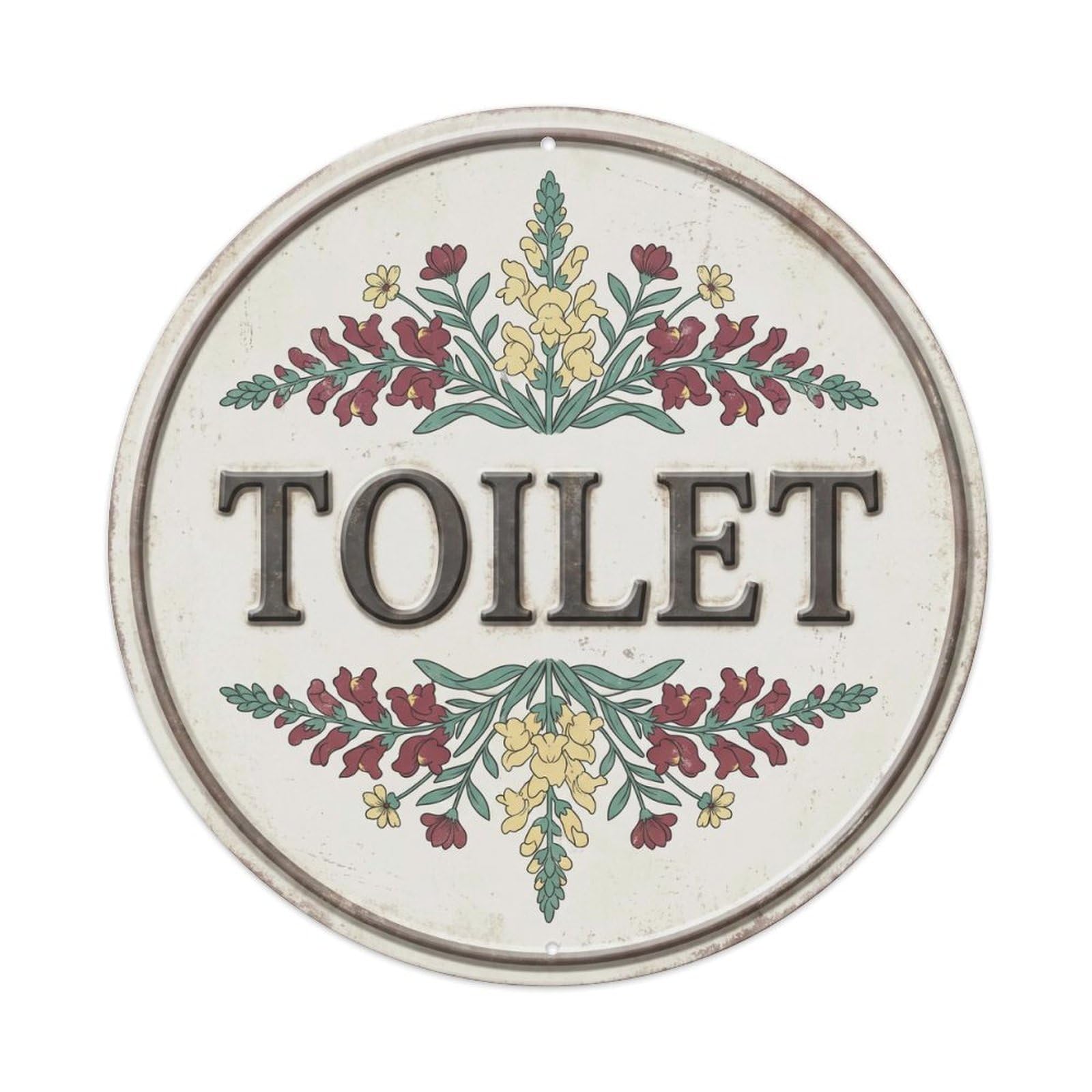 Okahys 8X8inch(20X20cm) Toilet(Wc) Signage Snapdragon Vintage Metal Tin Sign