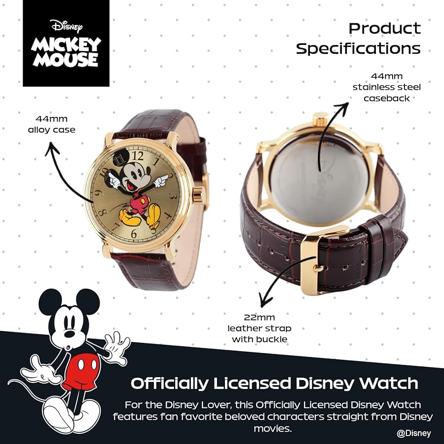 Amazon.co.jp: Disney(ディズニー) メンズ ミッキーマウス腕時計