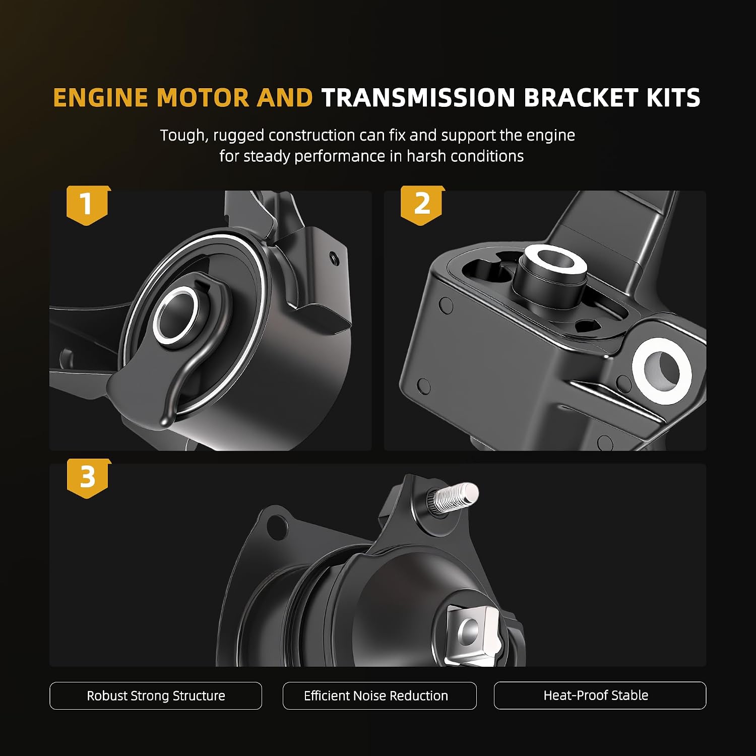 Engine Motor Mount Transmission Bracket Kits, for Acura MDX 3.7L 2010-2013, for Acura ZDX 3.7L 2010-2013, #OE A4526HY A65097HY EM5992 EM5956