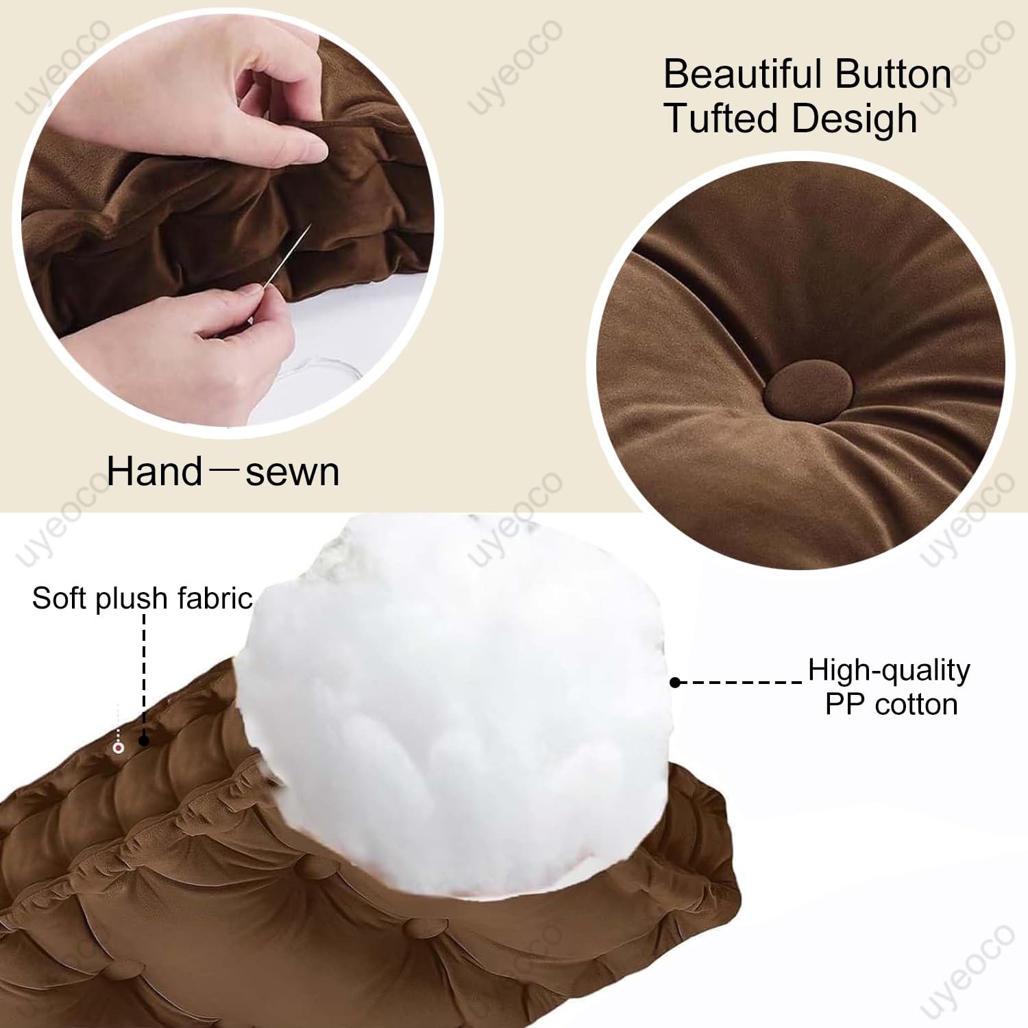 Cuscino per Panche da Interno/Esterno - 120x40,100x40,80x40,100x50 cm - Spessore 8-10 cm Cuscino per Panchina per Giardino, Cucina, Sala da Pranzo, Finestre e Altalene(Marrone,70x40x10cm)