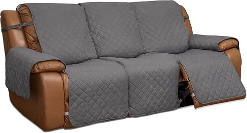 Easy-Going Recliner Sofa Cover, Reversible Couch Cover for 3 Seat