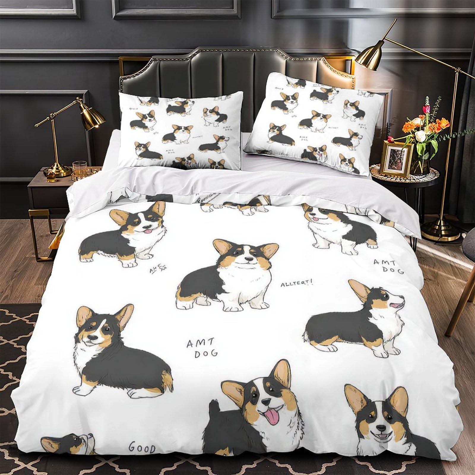 Housse de couette Corgi 3D : finis les draps rêches avec cette microfibre facile