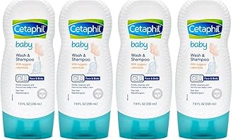 Cetaphil Baby Wash and Shampoo with Organic Calendula, 7.8 Ounce (Pack of 4)
