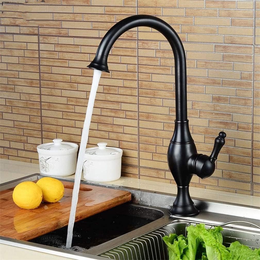 Robinet de cuisine mitigeur évier bec rotatif 360 degrés style rétro