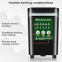 Vista 2 de Comedero automático grande para peces, 14 onzas líquidas, dispensador patentado de tanque de alimentos para acuarios con temporizador, alimentación