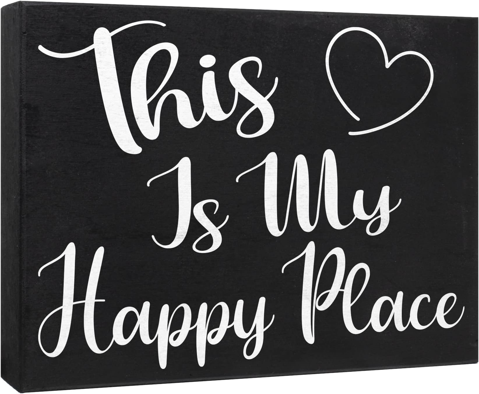 JennyGemsThis is My Happy Place Wooden Sign, Housewarming Gifts, Craft Room Decor, Inspirational Farmhouse Wall Decor, Made in USA