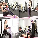 VIVRYK 4-Tube Resistance Band Tummy Trimmer with Foot Pedal – Multi-Function Home Workout Equipment for Abs, Arms, Legs and Shoulders with Non-Slip Pedals for Daily Fitness Training gallery image
