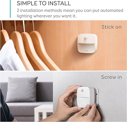 Miniatura 6 de Eufy Lumi luz de noche que se pega, luz blanca cálida LED, sensor de movimiento, habitación, baño, cocina, pasillos, escaleras, bajo consumo,