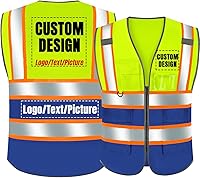 Vista 18 de BeautyWill Chaleco de Seguridad con Logo Personalizado Clase 2 Chaleco Reflectante de Alta Visibilidad Chaleco de Construcción Transpirable