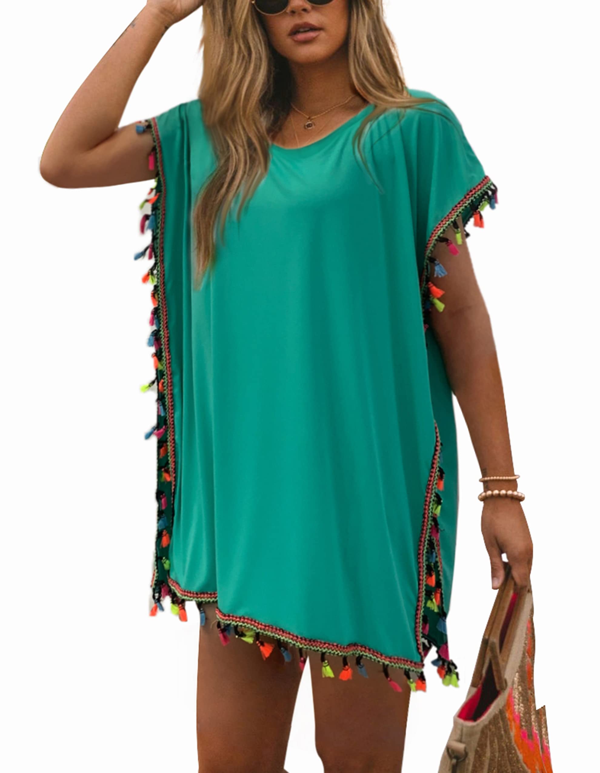 Women Chiffon Tassel Swimsuit Bathing Suit Bikini Stylish Beach Cover up