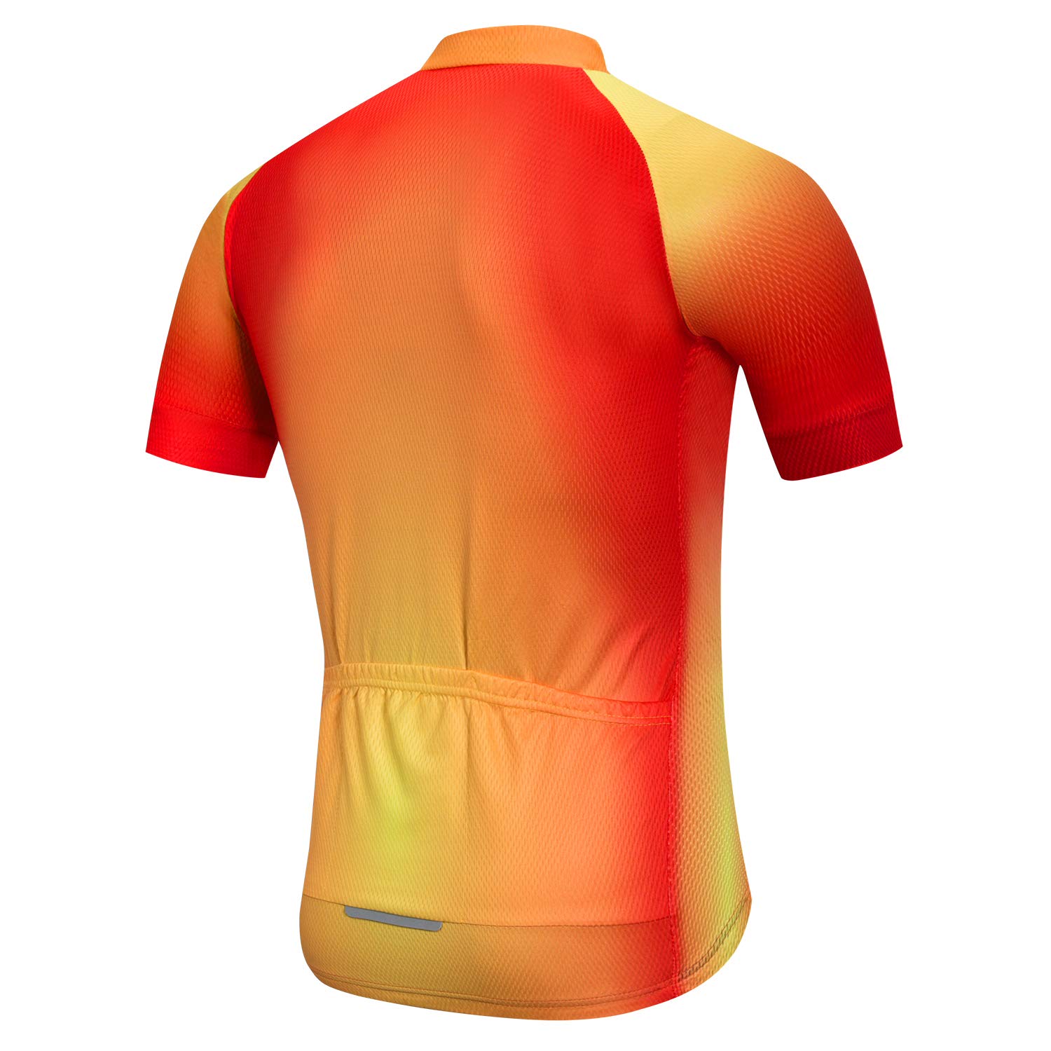 Mens Cycling Jersey Shirt Short Sleeve Bike Jersey Riding Tops Outdoor Cycling Clothing Orange