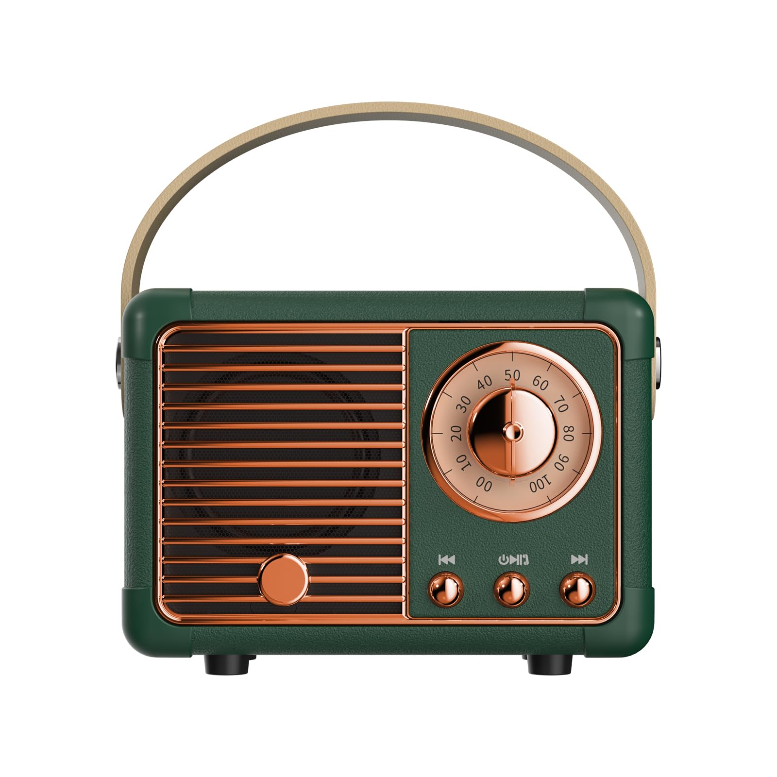 Retro Bluetooth Speaker, Wireless Mini Portable Speakers Support USB/TF Card/AUX, Vintage Radio Bluetooth Speaker for Kitchen Desk Bedroom Office Outdoor, Retro Gifts for Women Men, Green