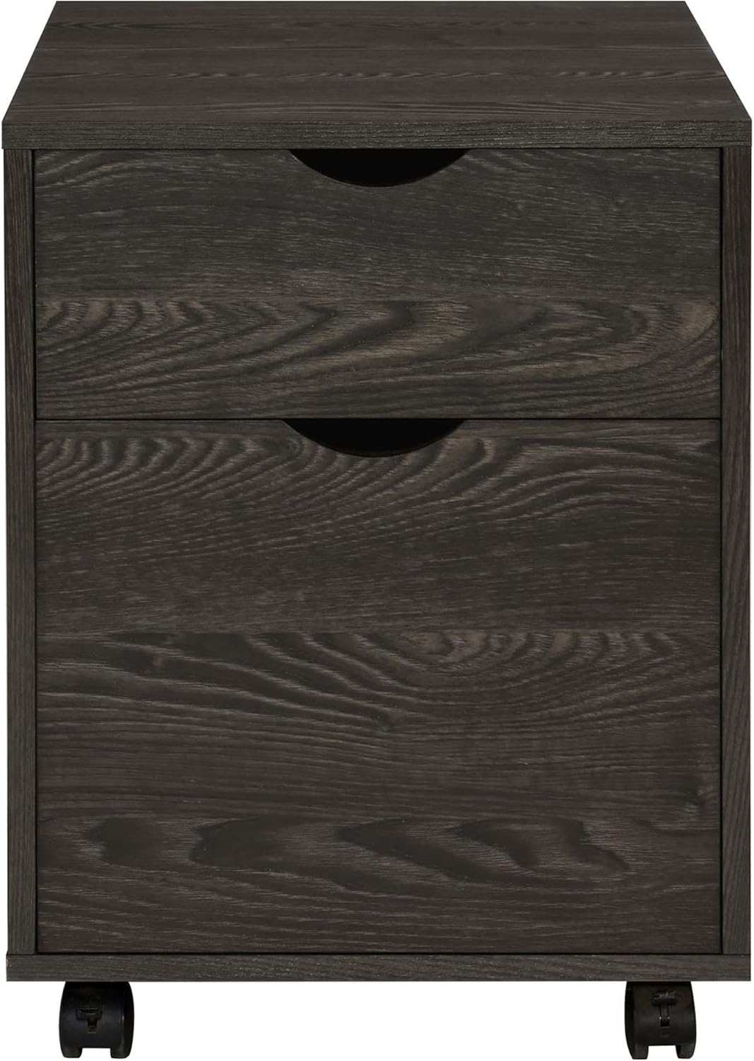 OFLILAK 2 Drawer Wood Vertical File with 4 Casters
