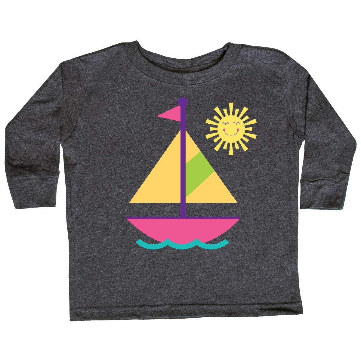 inktasticSailing Nautical Sailboat Girls Toddler Long Sleeve T-Shirt