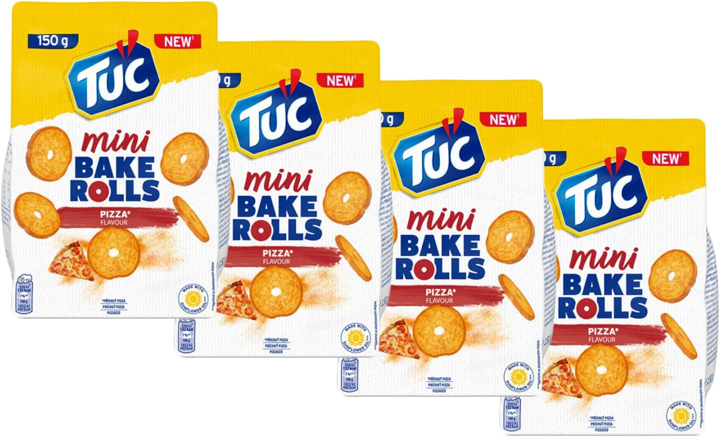 Tuc Bake Rolls Mini Pizza 150 g, Pack of 4