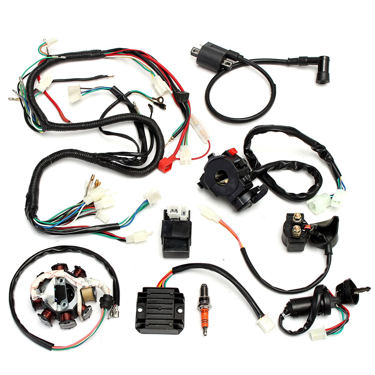 YONGYAO Komplette Elektrik Kabelbaum für chinesische Dirt Bike ATV Quad 150-250 300CC