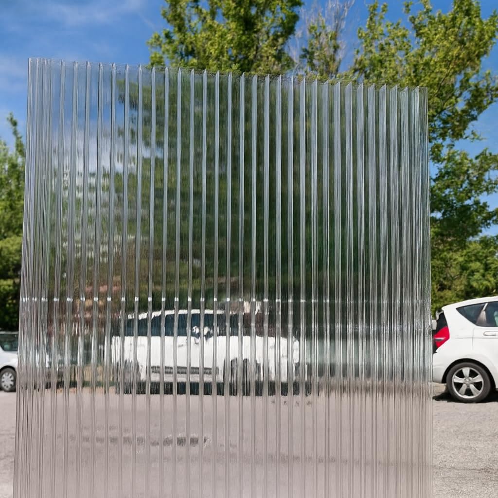 Placa Policarbonato Alveolar 10mm Transparente MACROLUX Protección UV Ambas Caras Triple Pared Stabilit Suisse Invernadero Pérgola Marquesina Diferentes Tamaños (50x105CM (HxL))