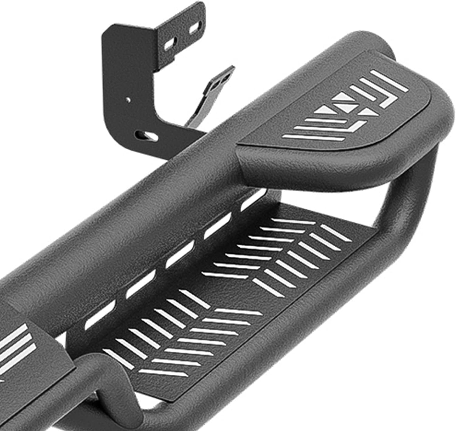 Crew Cab Three Raised Steps Running Boards Compatible with 2009-2018 Dodge Ram 1500, 2019-2024 1500 Classic, 2010-2026 Ram 2500 & 3500 CrewCab Side Steps, Bolt-on Nerf Bar, Black