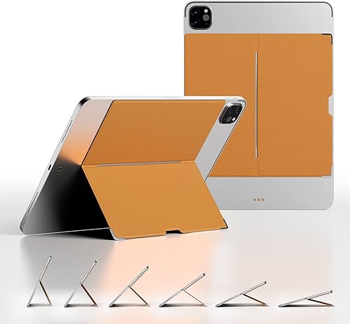 Soporte adhesivo para tableta, soporte plano invisible para iPad, soporte universal ajustable para tabletas de hasta 10.8-11 pulgadas (amarillo)