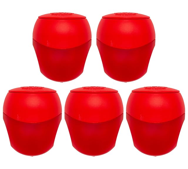 KUM - Sacapuntas con depósito Pencil Pal K1, rojo, paquete de 5
