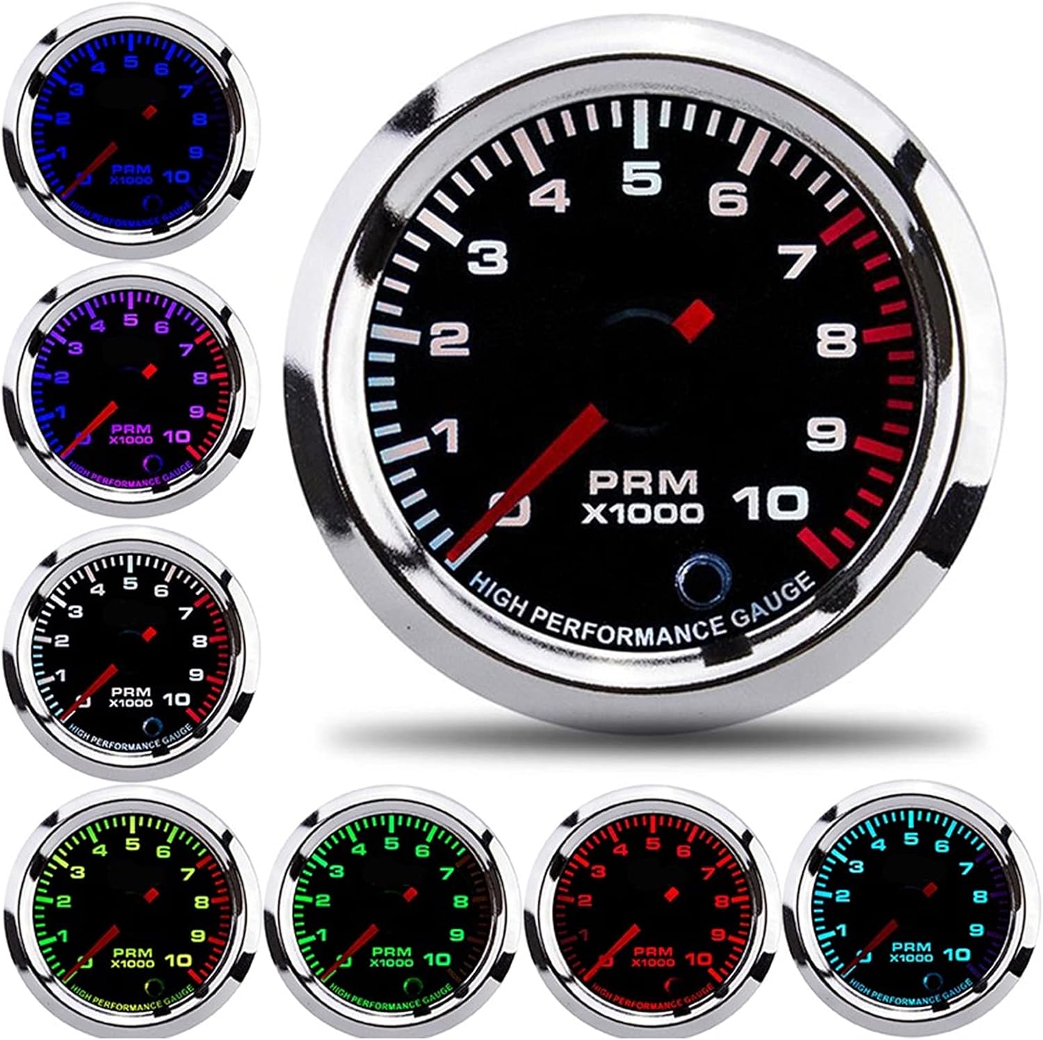 Tachometer, 52mm/2in Universal 7 Colors Tachometer