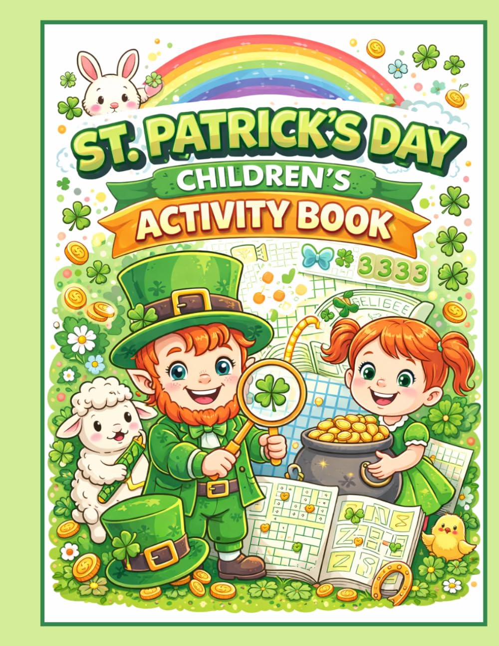 St. Patrick’s Day Activity Book for Kids: Fun Educational Workbook with Mazes, Word Puzzles, Matching Games & Learning Activities: A Festive St. ... Leprechauns, Rainbows, and Shamrocks